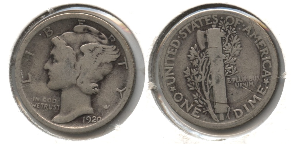 1920 Mercury Dime Good-4 #b