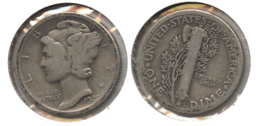 1920 Mercury Dime Good-4 #e