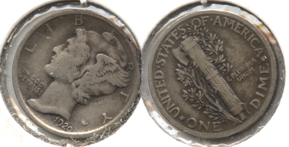 1920 Mercury Dime VF-20