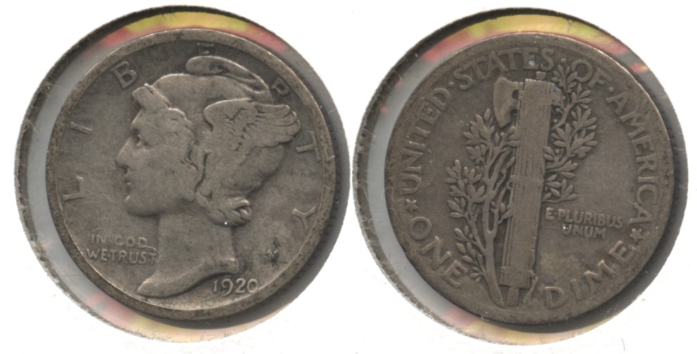 1920 Mercury Dime VG-8 #c