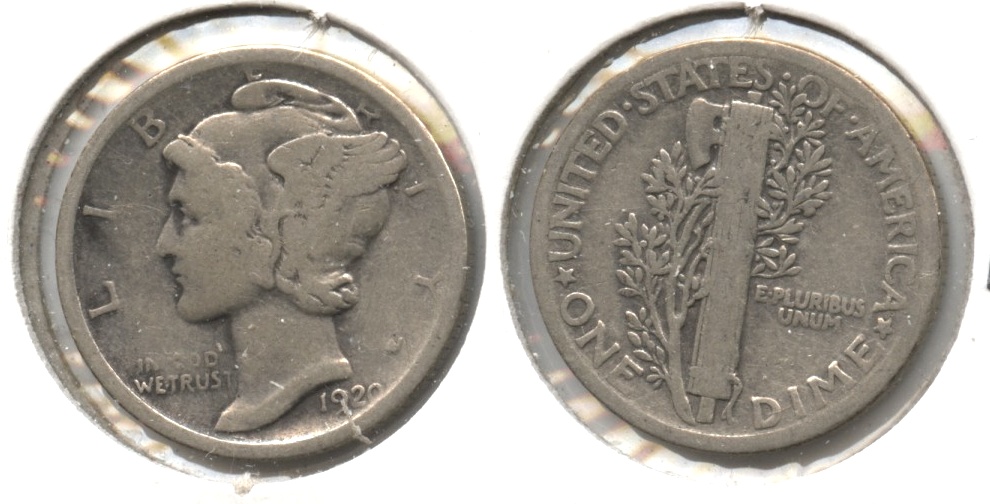 1920 Mercury Dime VG-8 #e