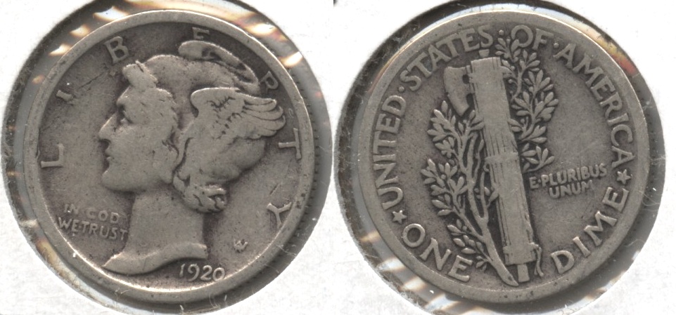 1920 Mercury Dime VG-8 #g