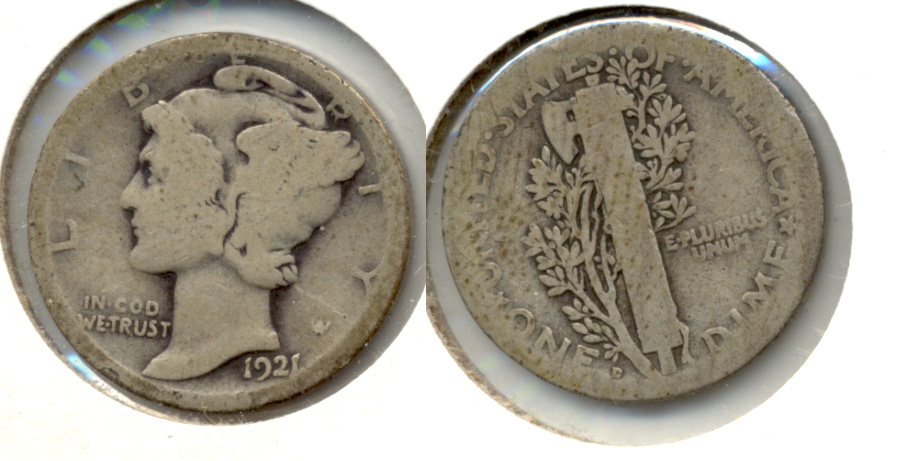 1921-D Mercury Dime AG-3