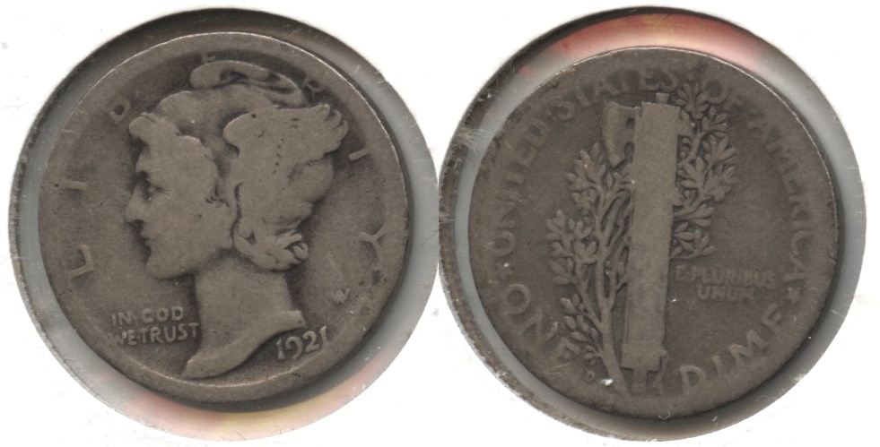 1921-D Mercury Dime AG-3 #e