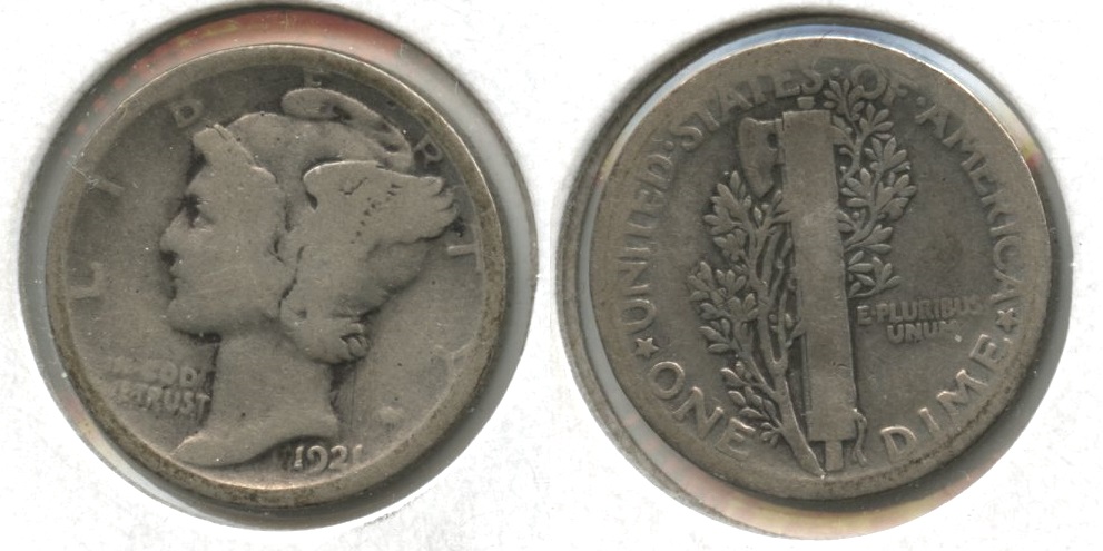 1921 Mercury Dime AG-3+ #ac