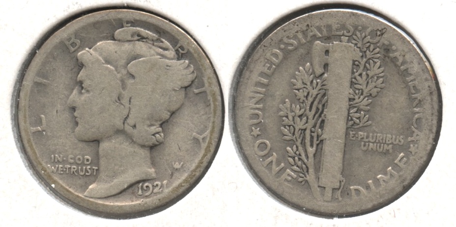 1921 Mercury Dime AG-3 #e