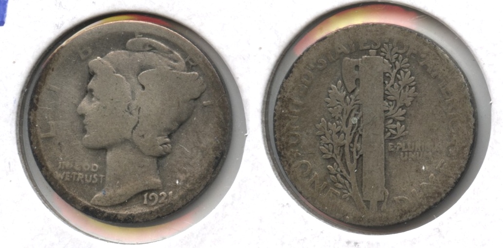 1921 Mercury Dime AG-3 #f