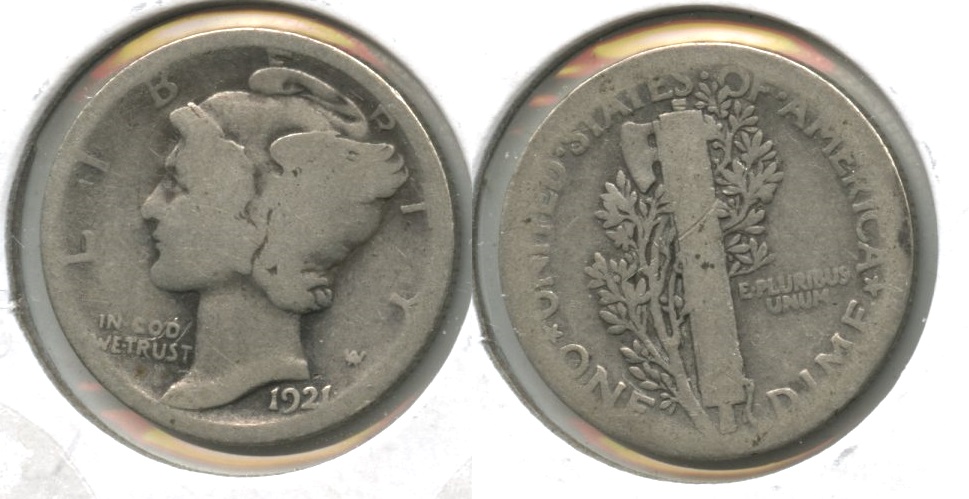 1921 Mercury Dime AG-3 #r