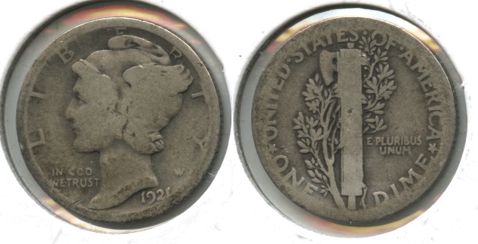 1921 Mercury Dime AG-3 #t