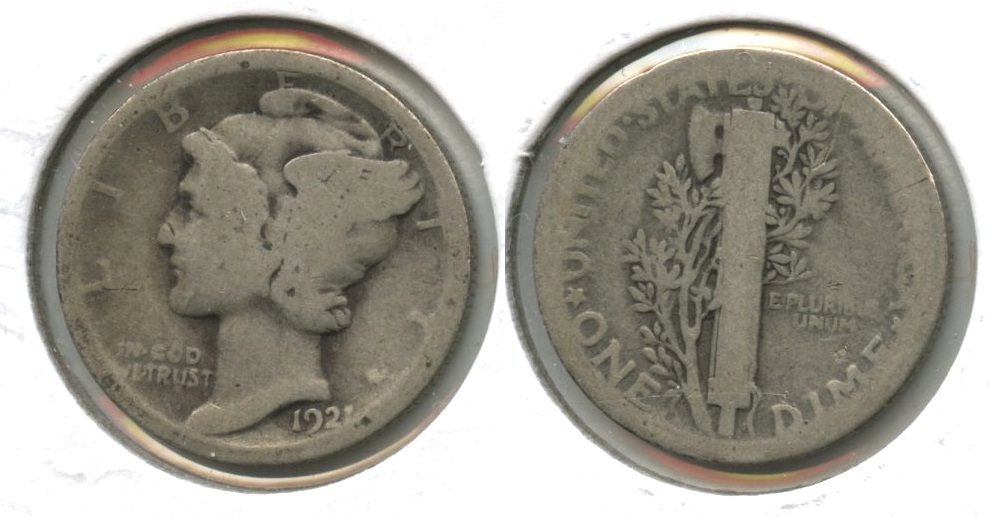1921 Mercury Dime AG-3 #u