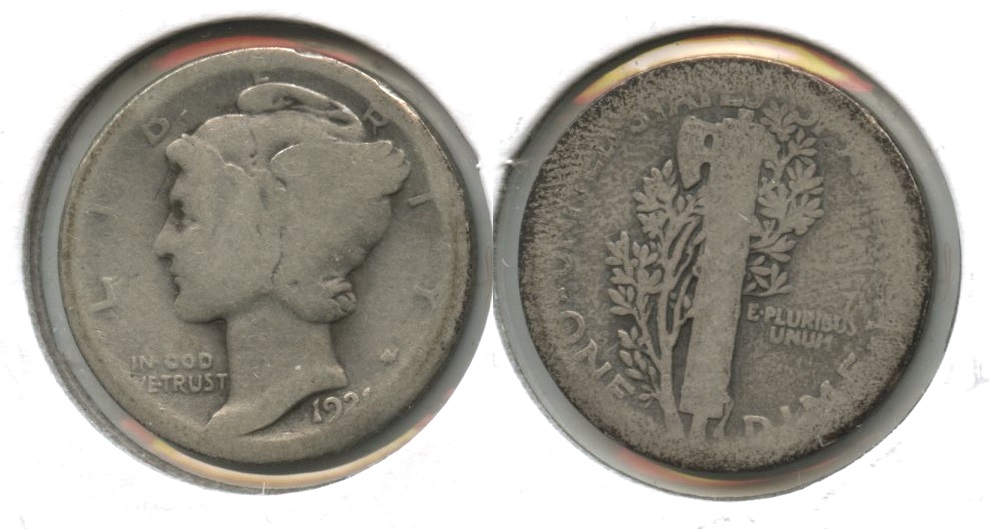 1921 Mercury Dime AG-3 #w