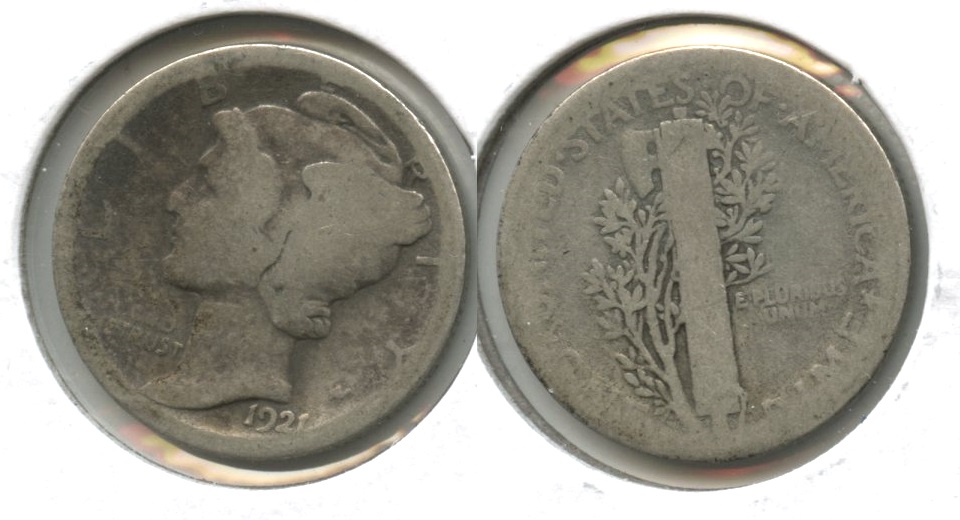 1921 Mercury Dime AG-3 #z