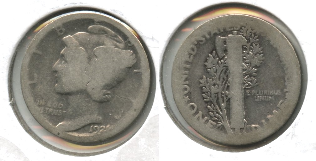 1921 Mercury Dime Fair-2 #j