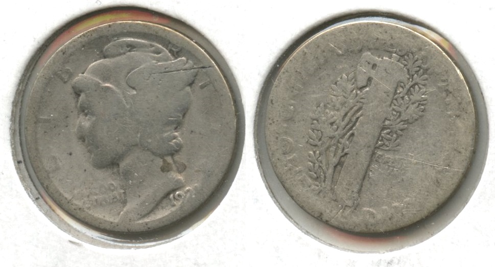 1921 Mercury Dime Fair-2 #q