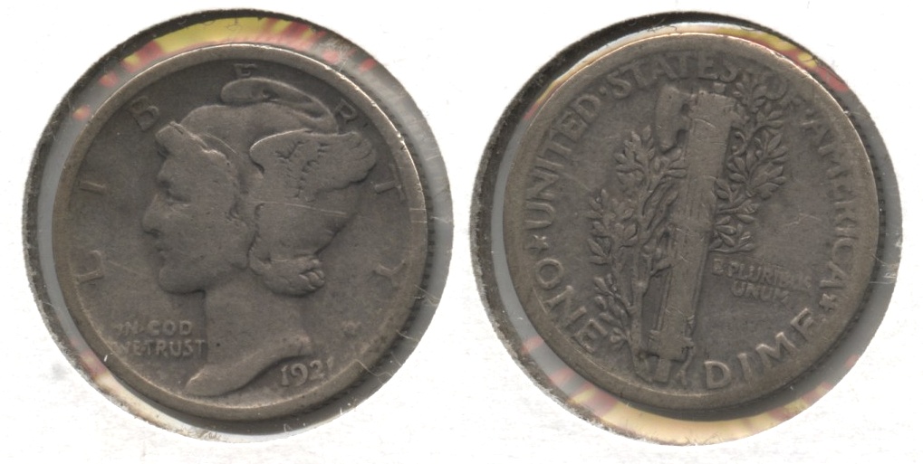 1921 Mercury Dime VG-8 #a