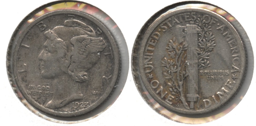 1923-S Mercury Dime Fine-12