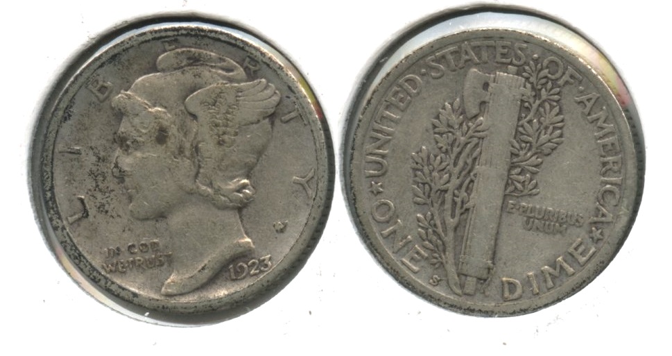 1923-S Mercury Dime Fine-12 #c