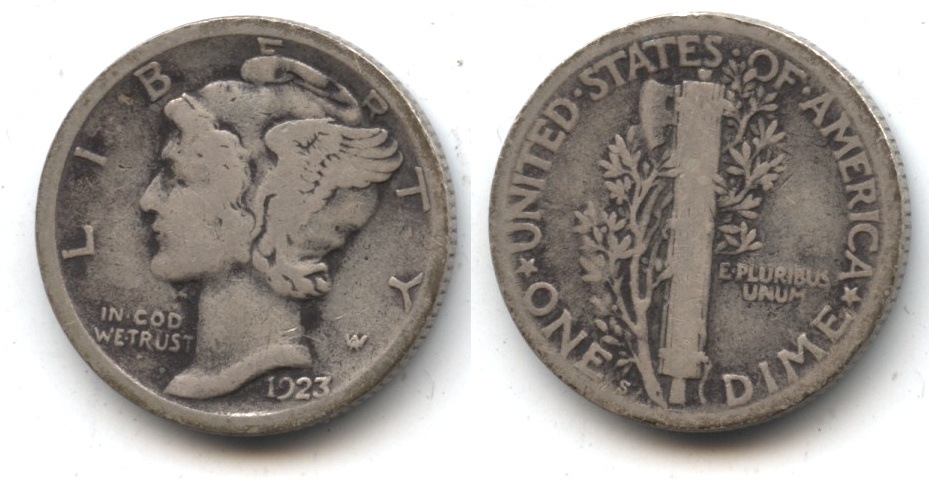 1923-S Mercury Dime Good-4 #b
