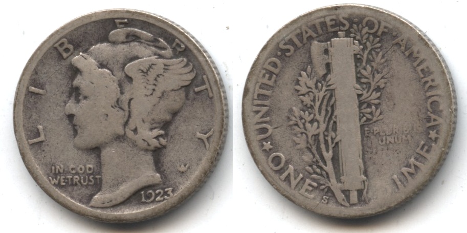 1923-S Mercury Dime Good-4 #f