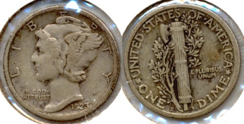 1923-S Mercury Dime VF-20 a