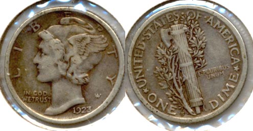 1923-S Mercury Dime VF-20 b