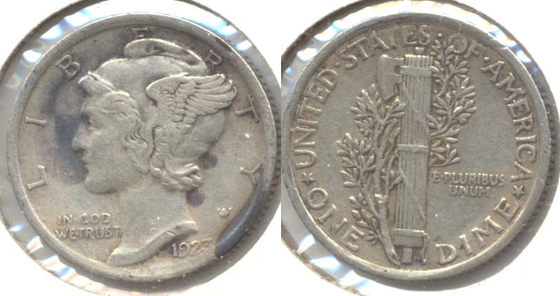 1923 Mercury Dime EF-40 a