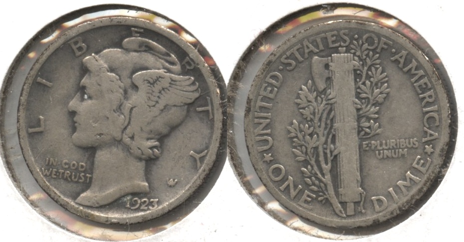 1923 Mercury Dime Fine-12 #ak