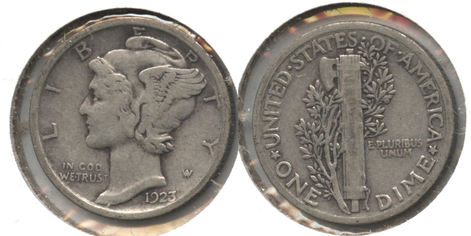 1923 Mercury Dime Fine-12 #al