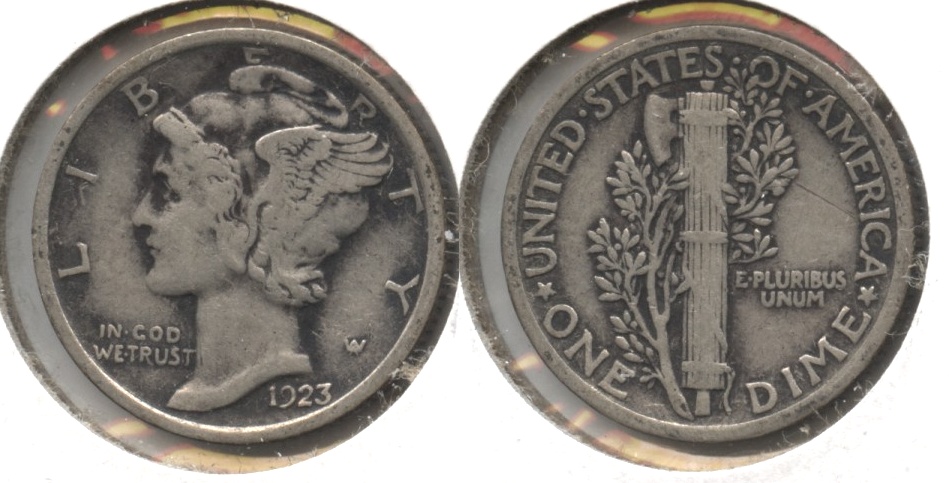 1923 Mercury Dime Fine-12 #am