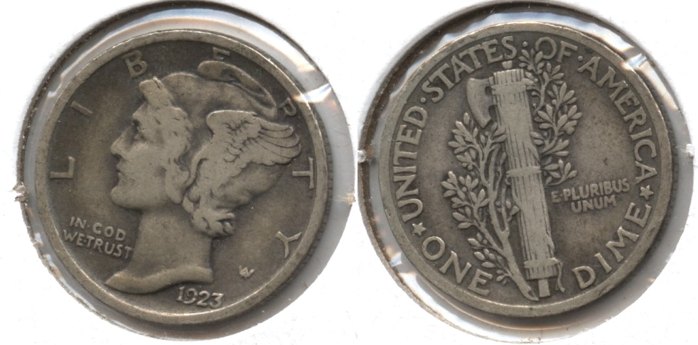 1923 Mercury Dime Fine-12 #an