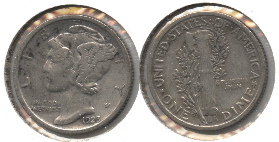 1923 Mercury Dime Fine-12 #aq