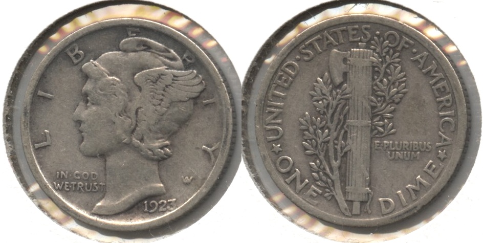 1923 Mercury Dime Fine-12 #au