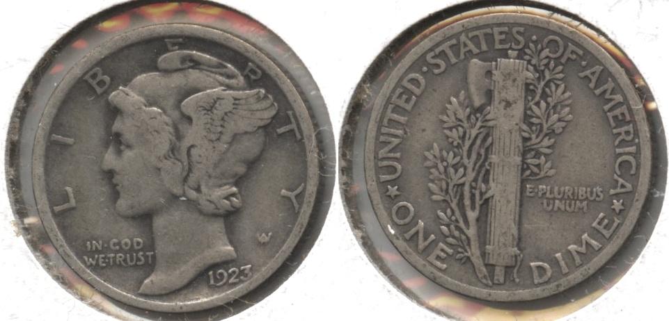 1923 Mercury Dime Fine-12 #av