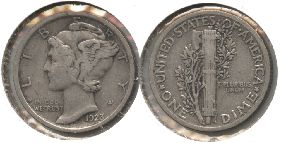 1923 Mercury Dime VF-20 #as