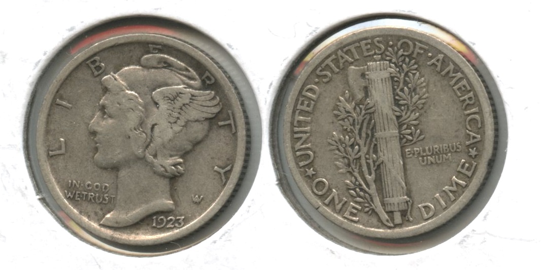 1923 Mercury Dime Fine-12 #az