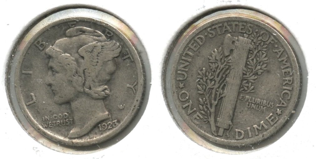 1923 Mercury Dime Fine-12 #bb