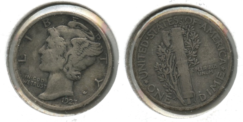1923 Mercury Dime Fine-12 #bc