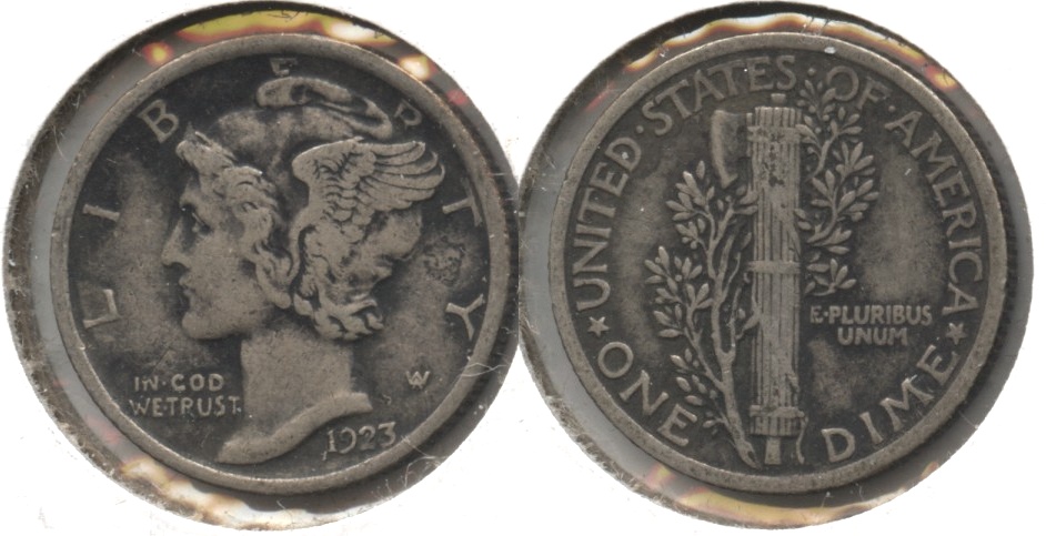 1923 Mercury Dime Fine-12 #g