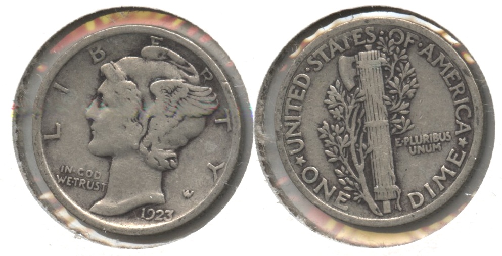 1923 Mercury Dime Fine-12 #j