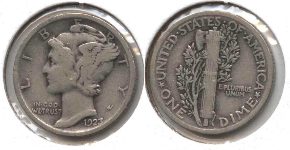 1923 Mercury Dime Fine-12 #v