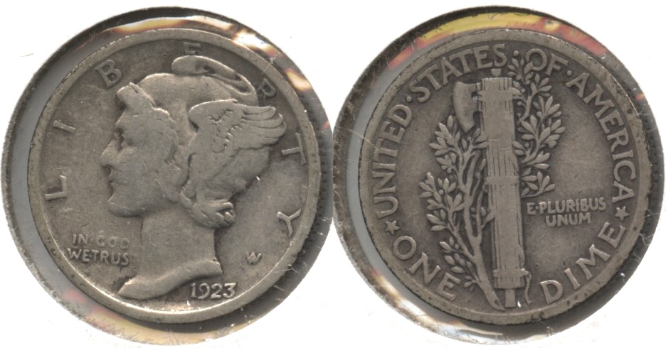 1923 Mercury Dime Fine-12 #x