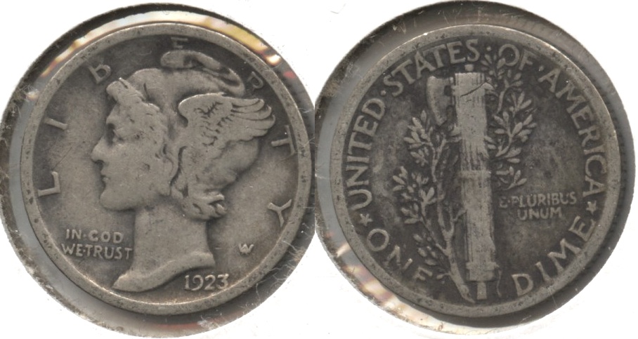 1923 Mercury Dime Fine-12 #z