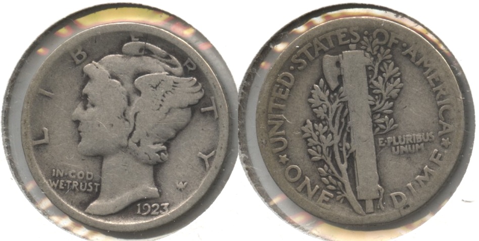 1923 Mercury Dime Good-4 #ap
