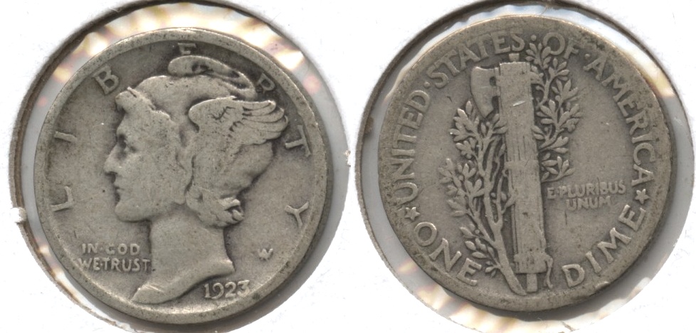 1923 Mercury Dime Good-4 #bo