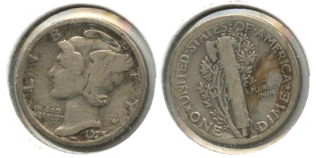 1923 Mercury Dime Good-4 #bw