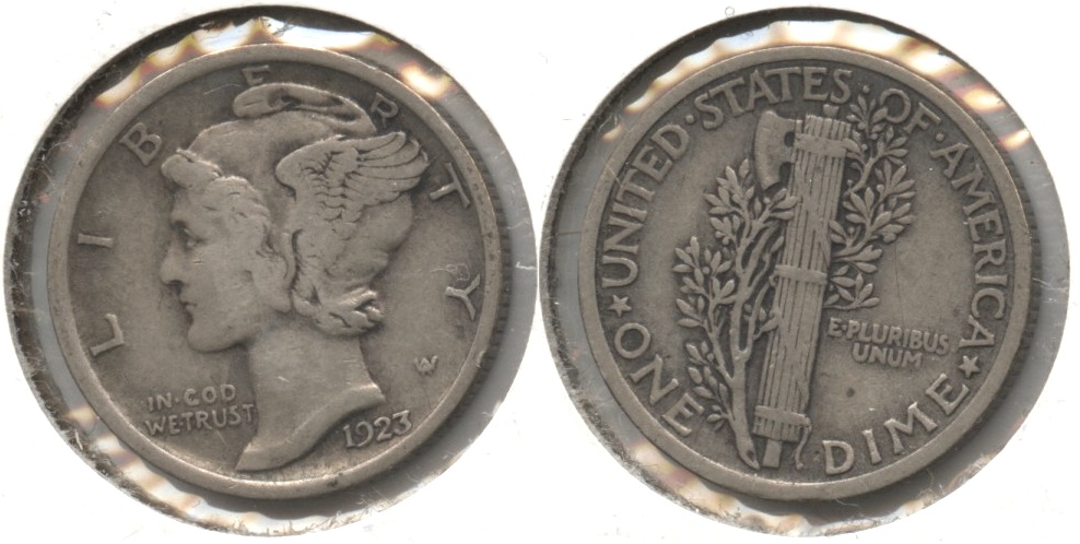 1923 Mercury Dime VF-20 #ak