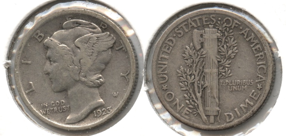 1923 Mercury Dime VF-20 #au