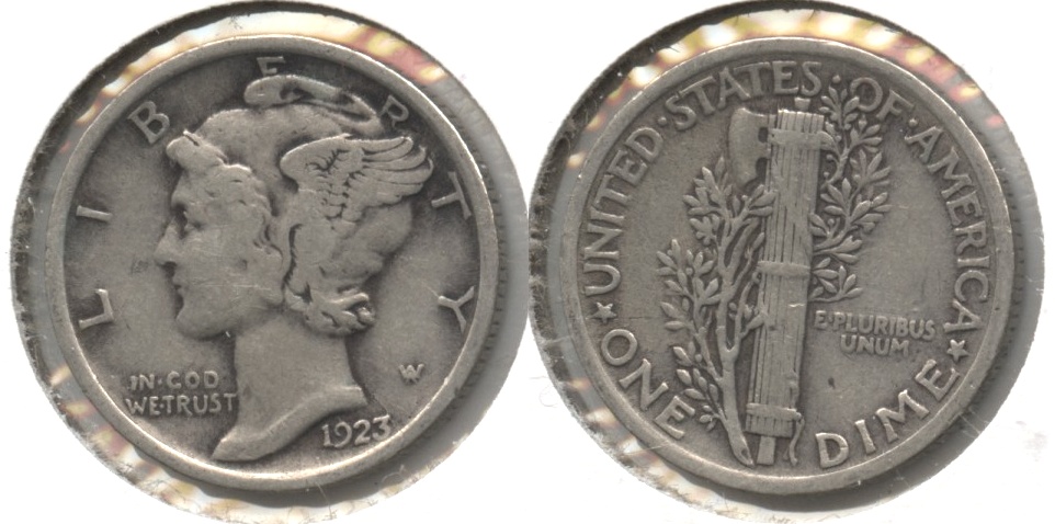 1923 Mercury Dime VF-20 #d