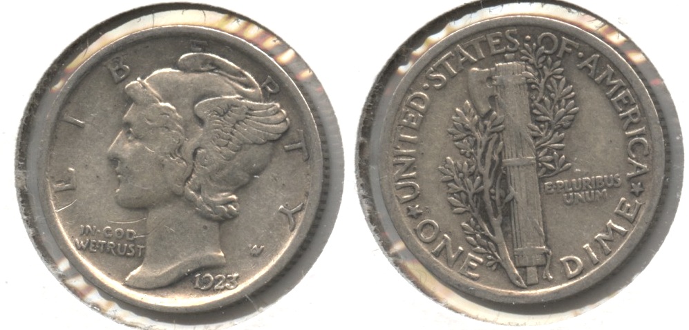 1923 Mercury Dime VF-20 #h