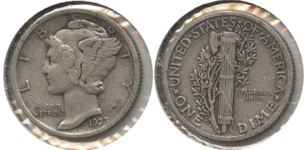 1923 Mercury Dime VF-20 #l